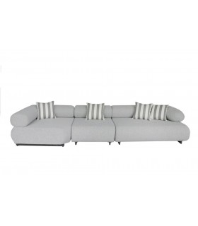 MaMaison sofa ogrodowa ALEXANDER szara  (poduszki i pokrowiec w zestawie)