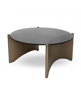 MaMaison stolik kawowy MANTA 80 brązowy  / złoty