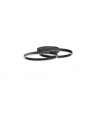 AZZARDO lampa sufitowa / plafon HALO TOP  65 + 45 czarna