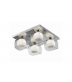 AZZARDO lampa sufitowa / plafon HAPPY 4 TOP srebrna