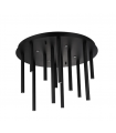AZZARDO lampa sufitowa / plafon ILIOS 12 TOP 3-STEP DIMM czarna