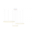 AZZARDO lampa wisząca HALO PENDANT 80+60+40 CCT DIMM + REMOTE CONTROL biała