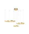 AZZARDO lampa wisząca HALO PENDANT 80+60+40 CCT DIMM GO + REMOTE CONTROL złota