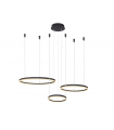 AZZARDO lampa wisząca HALO PENDANT  80+60+40 CCT DIMM + REMOTE CONTROL czarna