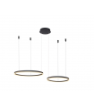 AZZARDO lampa wisząca HALO PENDANT 80+60  CCT DIMM GO + REMOTE CONTROL czarna