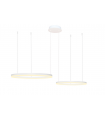 AZZARDO lampa wisząca HALO PENDANT 80+60  CCT DIMM + REMOTE CONTROL biała