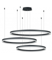AZZARDO lampa wisząca HALO PENDANT  100+80+60 GO czarna
