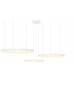 AZZARDO lampa wisząca HALO PENDANT 100+80+60 CCT DIMM + REMOTE CONTROL biała