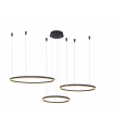 AZZARDO lampa wisząca HALO PENDANT  100+80+60 CCT DIMM + REMOTE CONTROL czarna