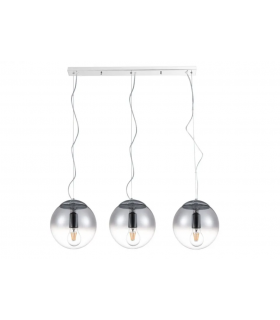 AZZARDO lampa wisząca IRIS 3 LINE  srebrna