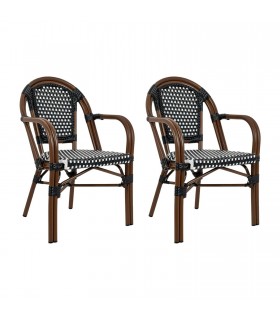 copy of Krzesło ogrodowe CAFE PARIS ARM brązowe rattan