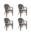 copy of Krzesło ogrodowe CAFE PARIS ARM brązowe rattan