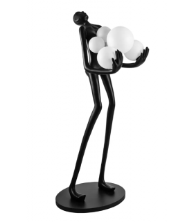 AZZARDO lampa podłogowa ATLAS B czarna