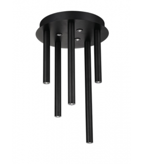 AZZARDO lampa sufitowa / plafon ILIOS 5  TOP 3-STEP DIMM czarna