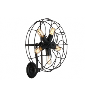 AZZARDO lampa ścienna FAN WALL czarna