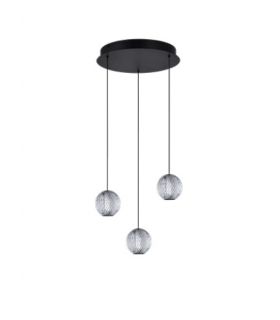 AZZARDO lampa wisząca EDEM 3 ROUND  czarna