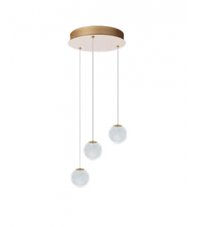 AZZARDO lampa wisząca EDEM 3 ROUND złota