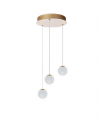 AZZARDO lampa wisząca EDEM 3 ROUND złota