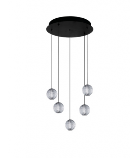 AZZARDO lampa wisząca EDEM 5 ROUND  czarna