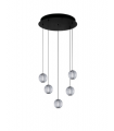 AZZARDO lampa wisząca EDEM 5 ROUND  czarna
