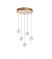 AZZARDO lampa wisząca EDEM 5 ROUND złota