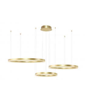 AZZARDO lampa wisząca HALO 100+80+60 CCT  DIMM z pilotem złota