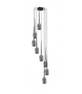 AZZARDO lampa wisząca IZZA 8 szara