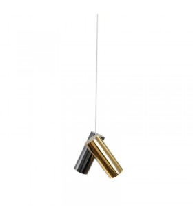 AZZARDO lampa wisząca JADE 2 czarna /  złota