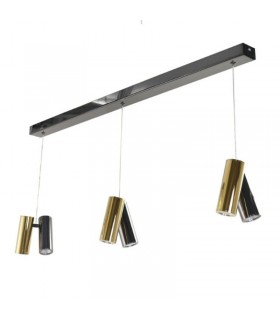 AZZARDO lampa wisząca JADE 6 czarna /  złota