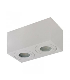 AZZARDO lampa sufitowa / plafon BRANT 2 SQUARE IP44 biała