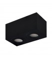 AZZARDO lampa sufitowa / plafon BRANT 2 SQUARE IP44 czarna
