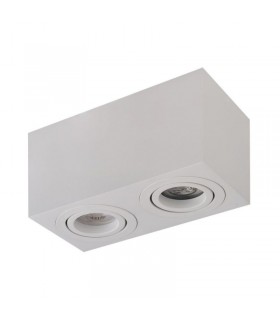 AZZARDO lampa sufitowa / plafon BRANT 2 SQUARE biała
