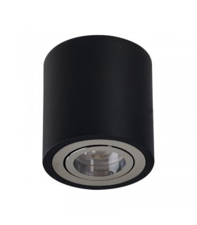 AZZARDO lampa sufitowa / plafon BRANT  czarna / chromowana