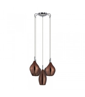 AZZARDO lampa wisząca AMBER MILANO 5  miedziana