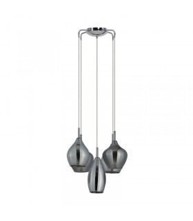 AZZARDO lampa wisząca AMBER MILANO 5  chromowana