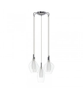 AZZARDO lampa wisząca AMBER MILANO 5  transparentna