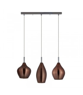 AZZARDO lampa wisząca AMBER MILANO 3 miedziana