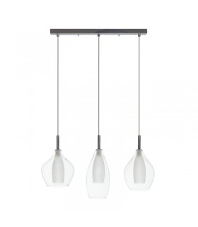 AZZARDO lampa wisząca AMBER MILANO 3  transparentna
