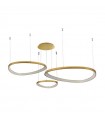 AZZARDO lampa wisząca AMANDA 42 + 62 +  82 CCT SWITCH DIMM złota