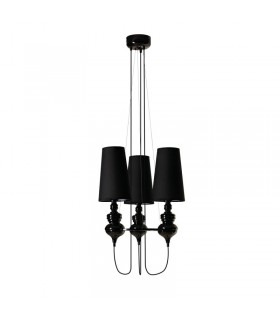 AZZARDO lampa wisząca BAROCO 3 czarna