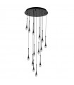 AZZARDO lampa wisząca DALMA 14 ROUND  czarna
