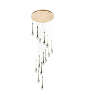AZZARDO lampa wisząca DALMA 14 ROUND złota