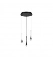 AZZARDO lampa wisząca DALMA 3 ROUND czarna