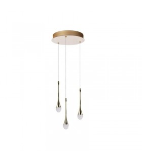 AZZARDO lampa wisząca DALMA 3 ROUND  złota