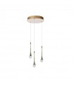 AZZARDO lampa wisząca DALMA 3 ROUND złota