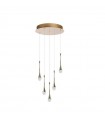 AZZARDO lampa wisząca DALMA 5 ROUND  złota