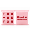 Zestaw 20 toreb kurierskich SHP HEART L różowe 62 × 45 cm