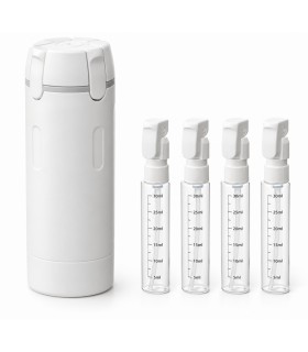 Dozownik podróżny SHP EASY TRAVEL biały 4 × 30 ml na kosmetyki