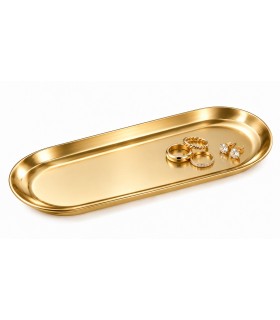 Taca dekoracyjna SHP MIDAS S złota metalowa 18 × 8,7 cm
