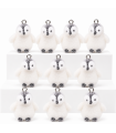 Zestaw 10 dekoracji SHP PENGUIN pingwiny zawieszki czarno białe
